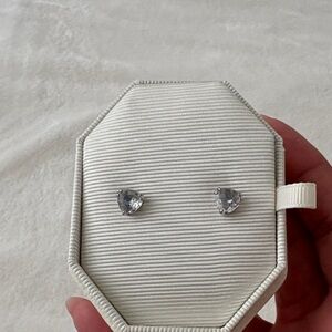 Swarovski Silver Heart Stud Earrings